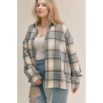 Sadie & Sage By the Fire Plaid Shacket