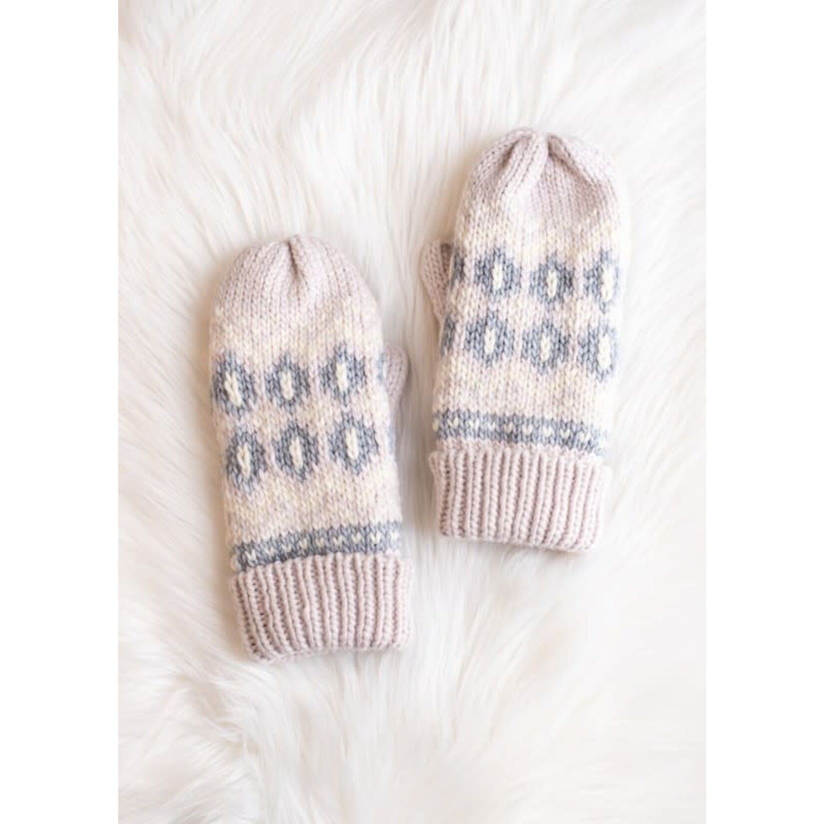 Panache Patterned Knit Mittens