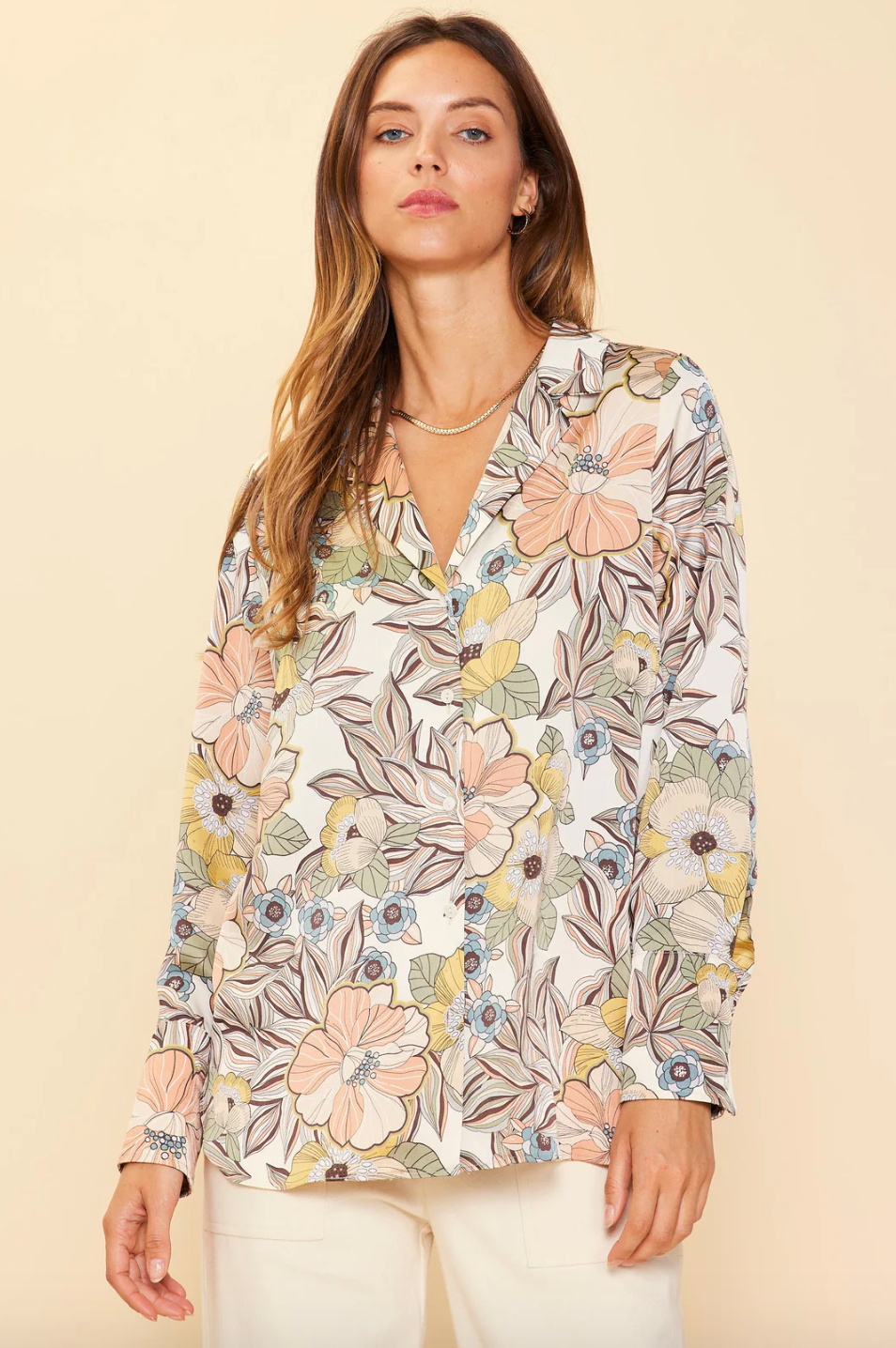 Floral Silk Blouse Lola's on 3rd