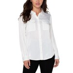 Liverpool Los Angeles Flap Front Woven Blouse