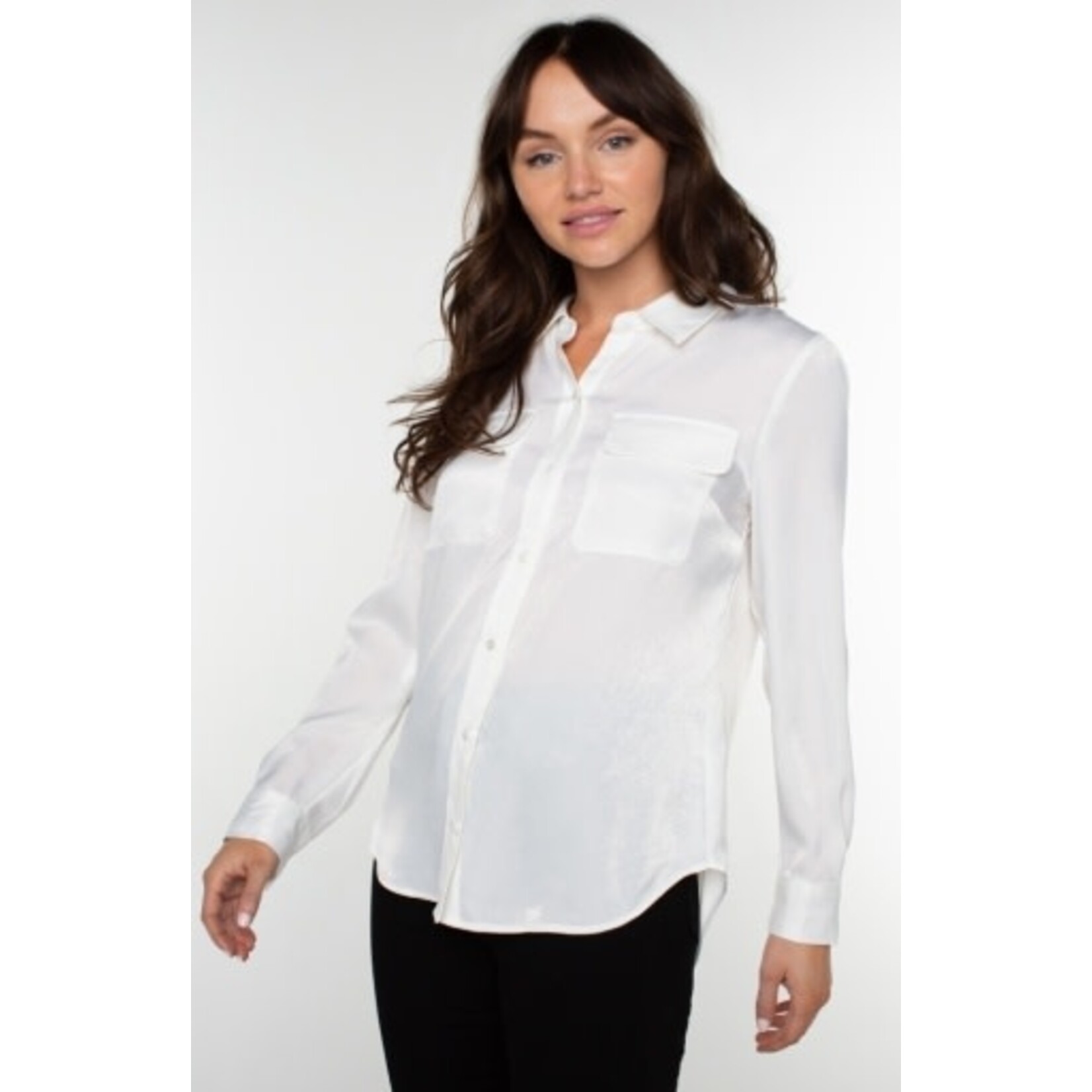 Liverpool Los Angeles Flap Front Woven Blouse