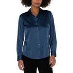 Liverpool Los Angeles Button Front Woven Blouse