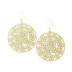 Brighton Posey Disc French Wire Gold Earrings