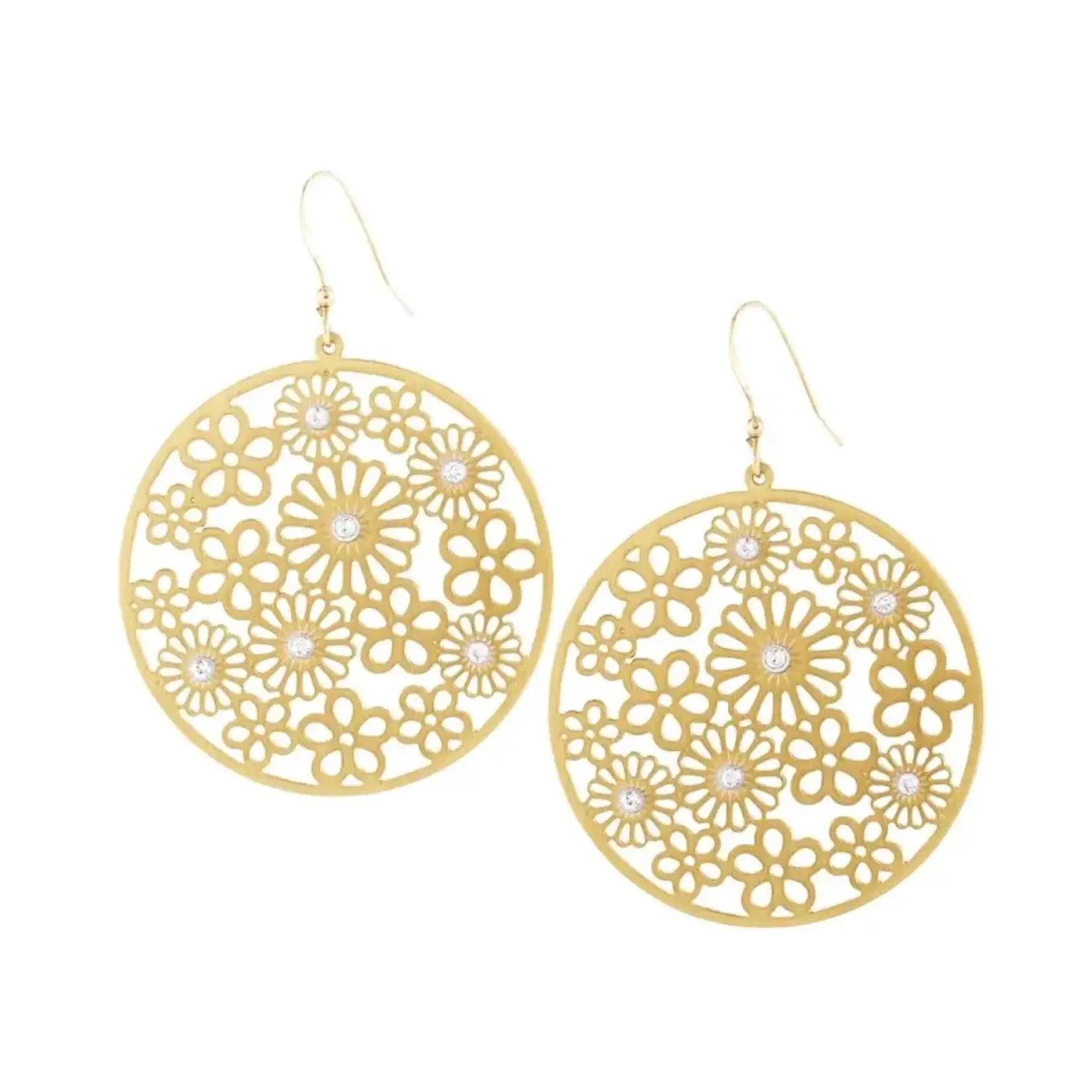 Brighton Posey Disc French Wire Gold Earrings