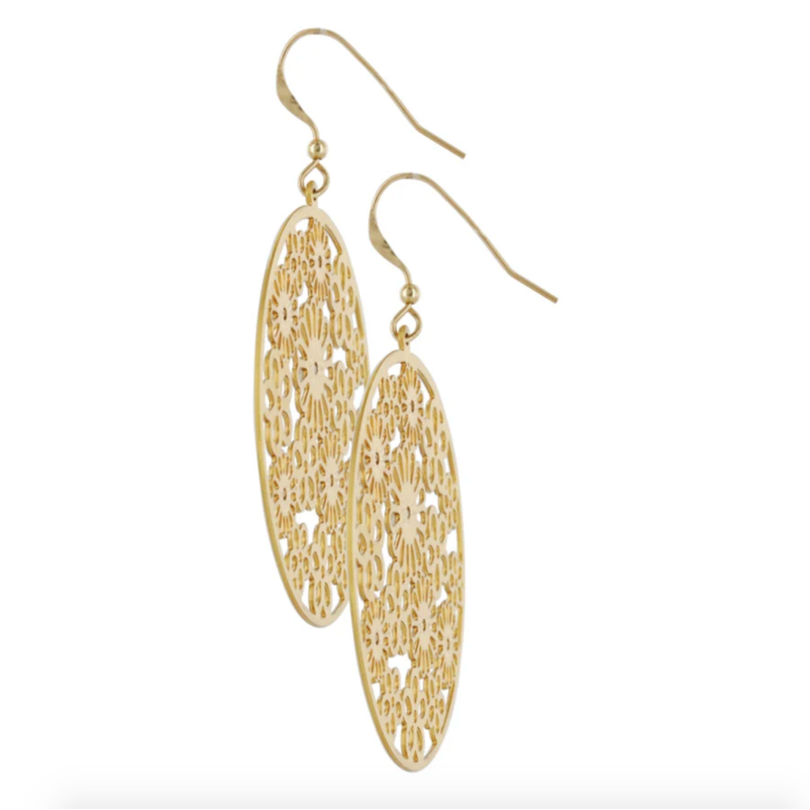 Brighton Posey Disc French Wire Gold Earrings
