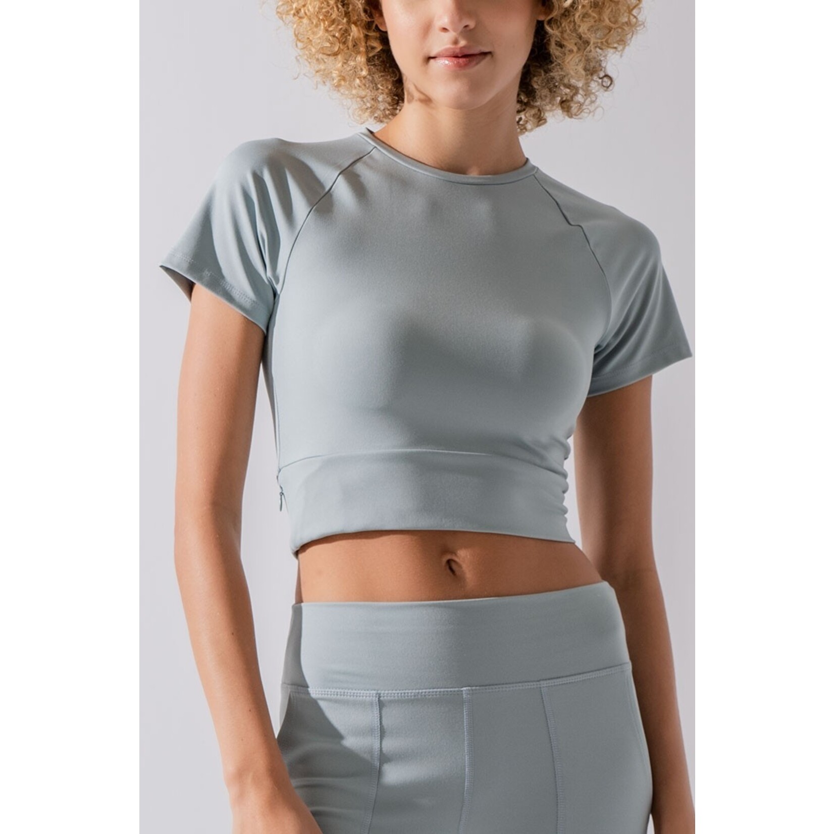 Trend Notes Short Sleeve Cropped Fitted Top