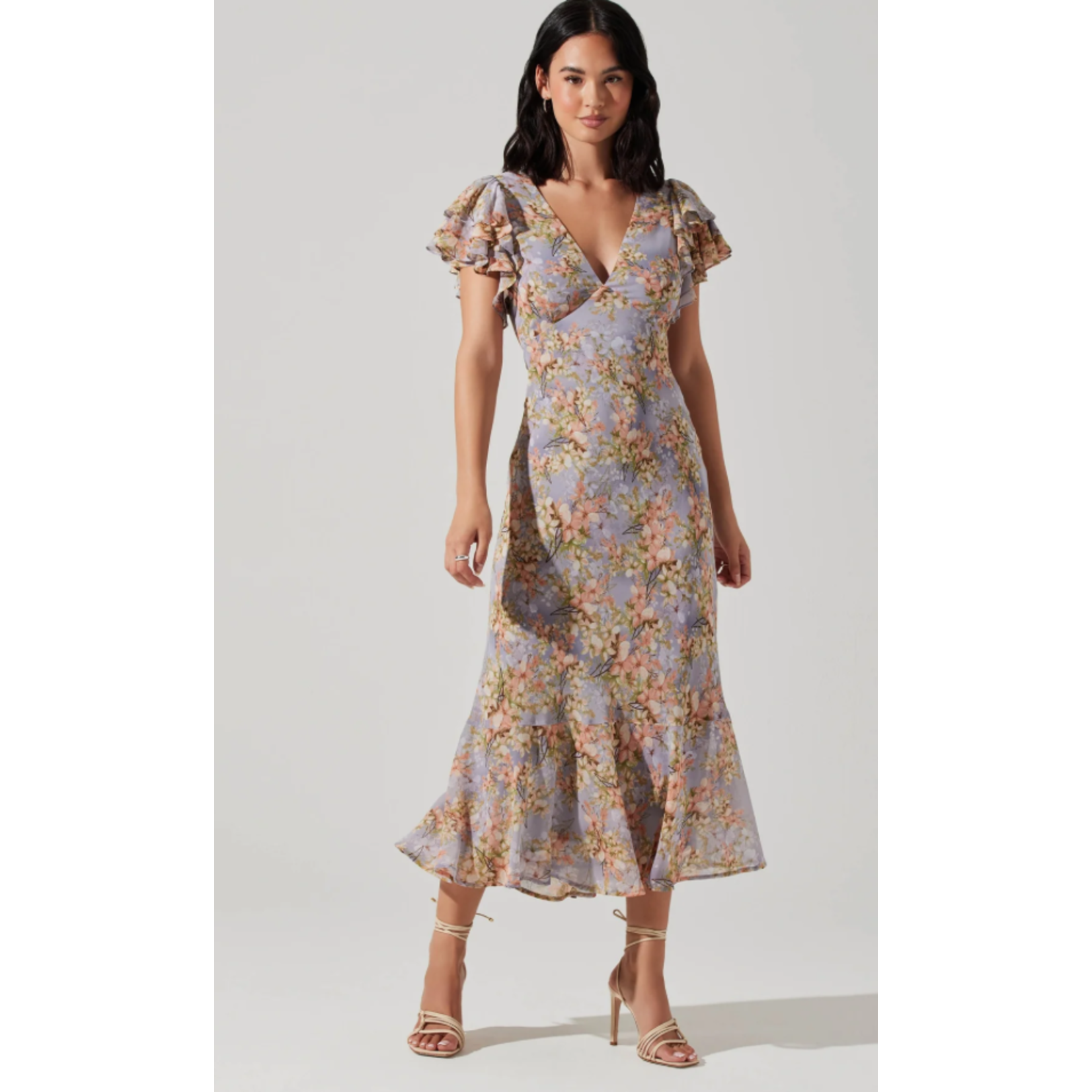 ASTR The Label Celestine Floral Midi Dress