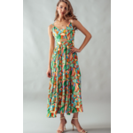 Trend Notes Center Cutout Floral Long Dress