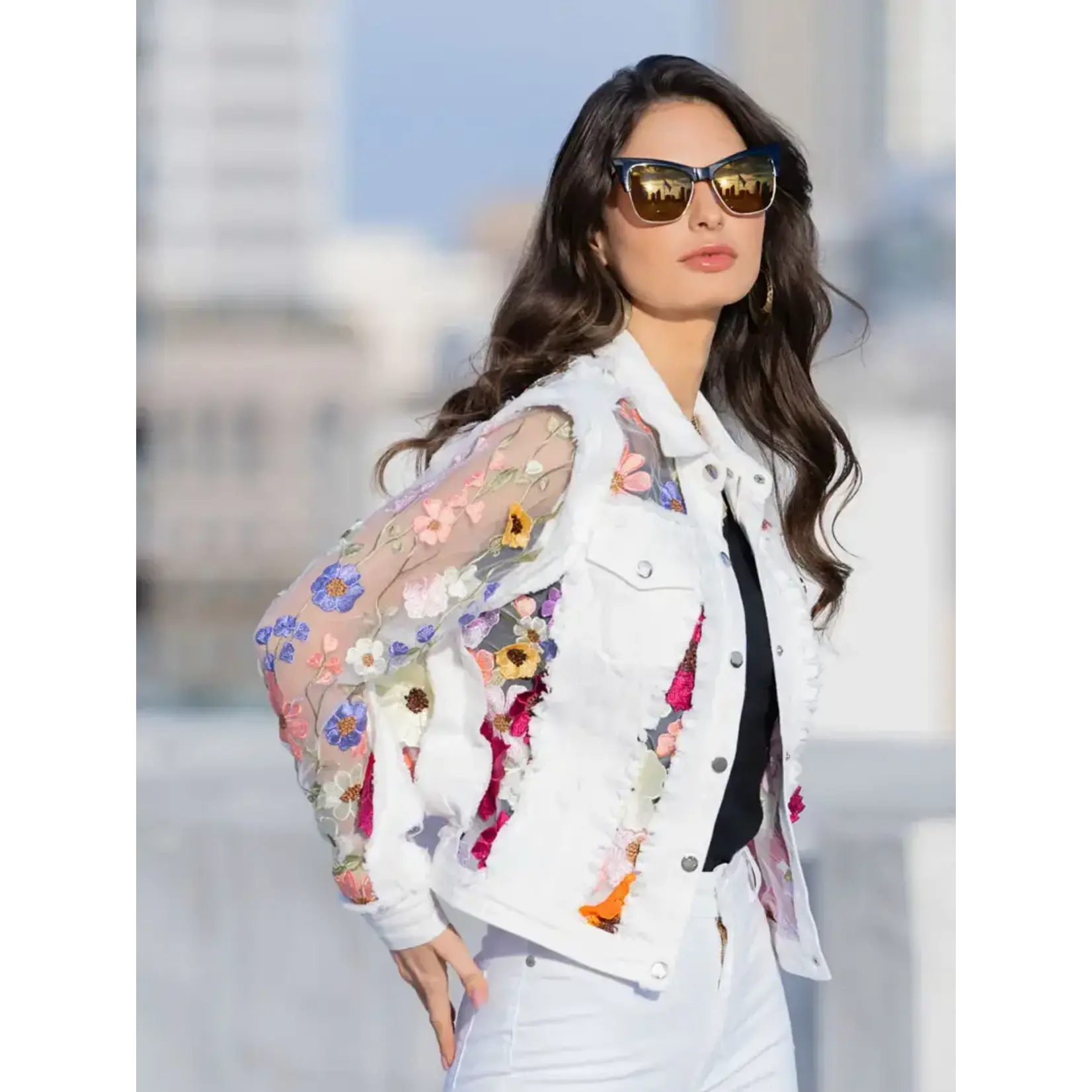 Adore Embroidered Flower Jacket