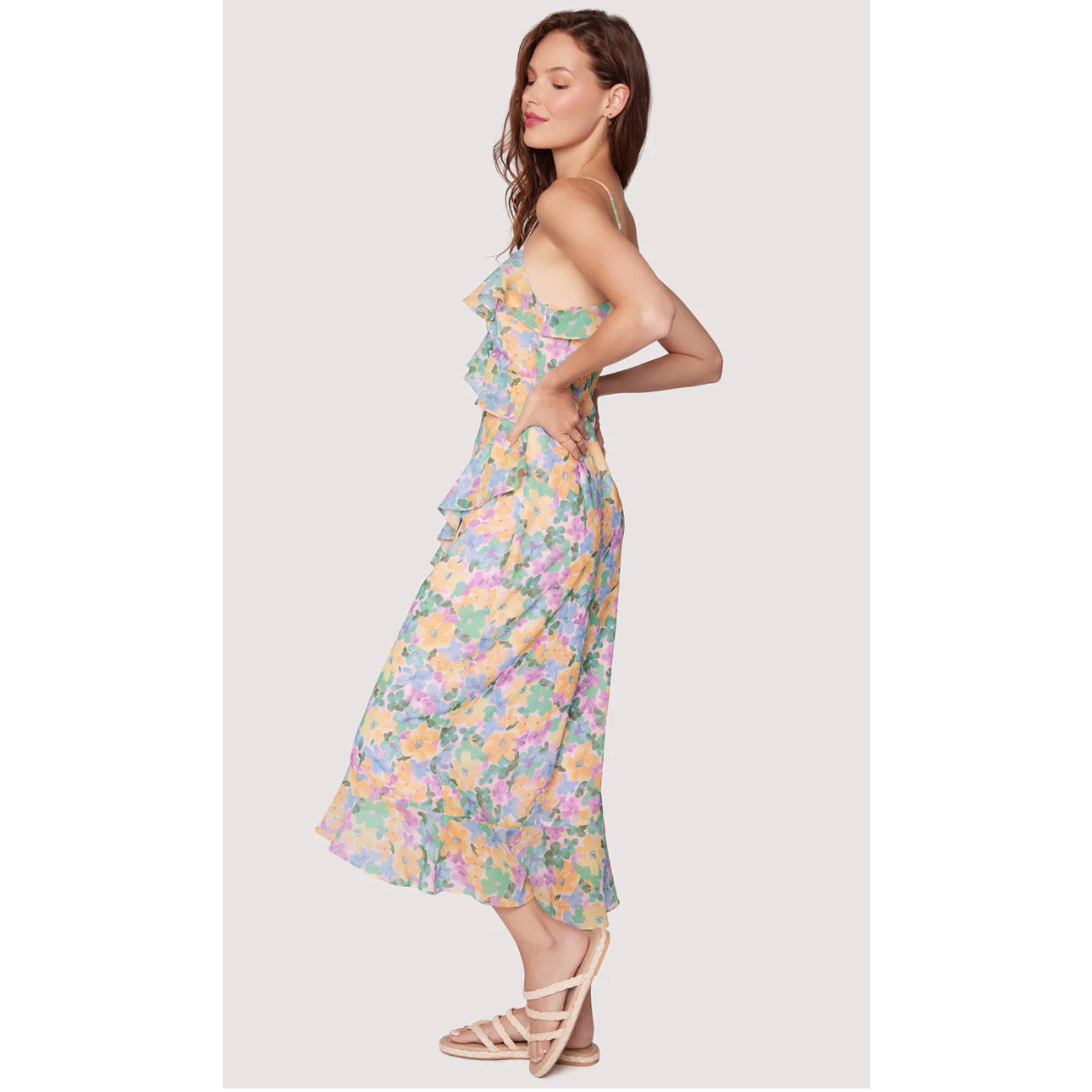 Lost & Wander Ruffle Floral Maxi Dress