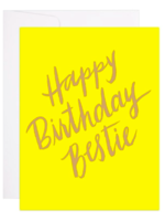 9th Letter Press Happy Birthday Bestie