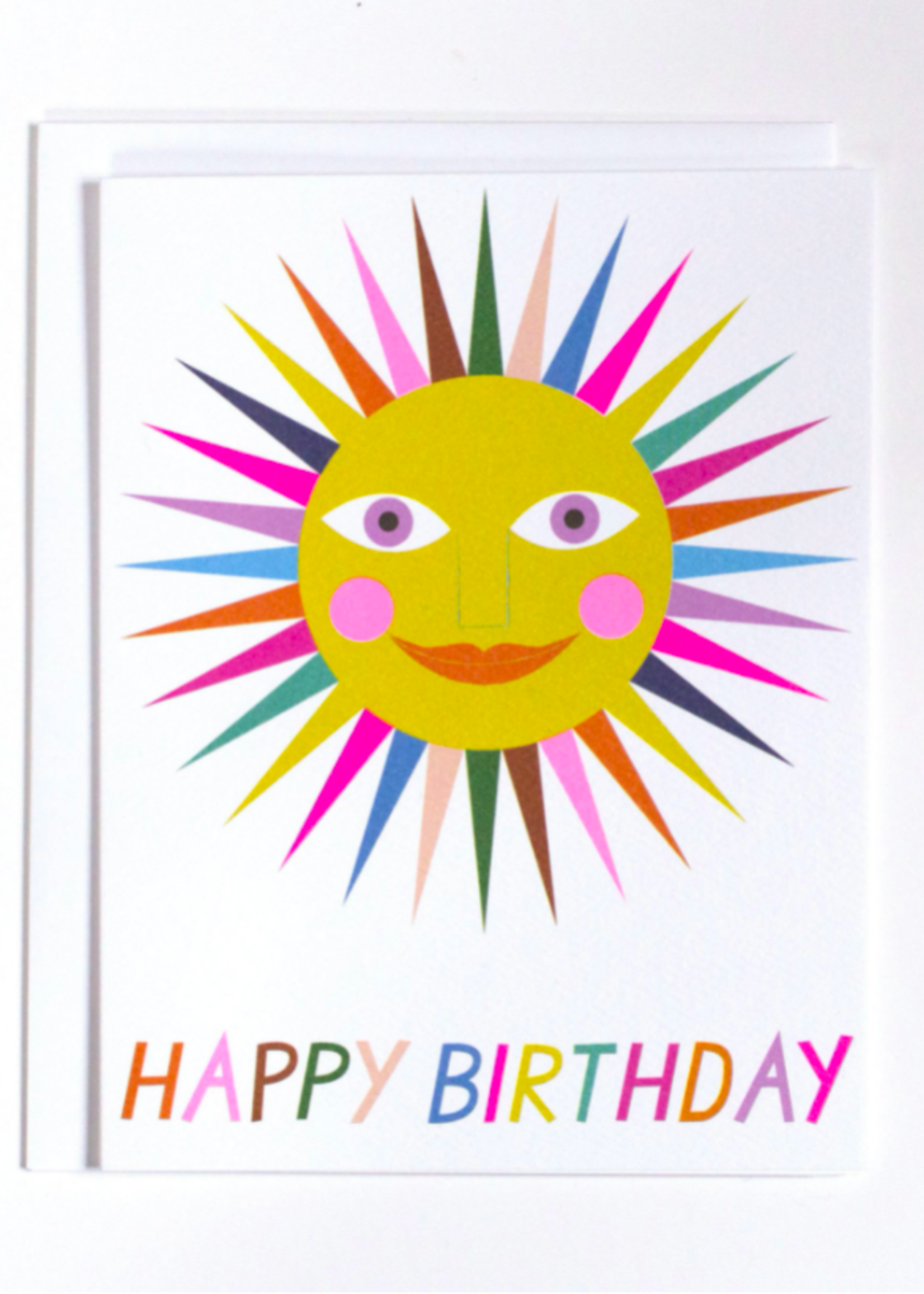 Banquet Workshop Happy Birthday Rainbow Sun Note Card
