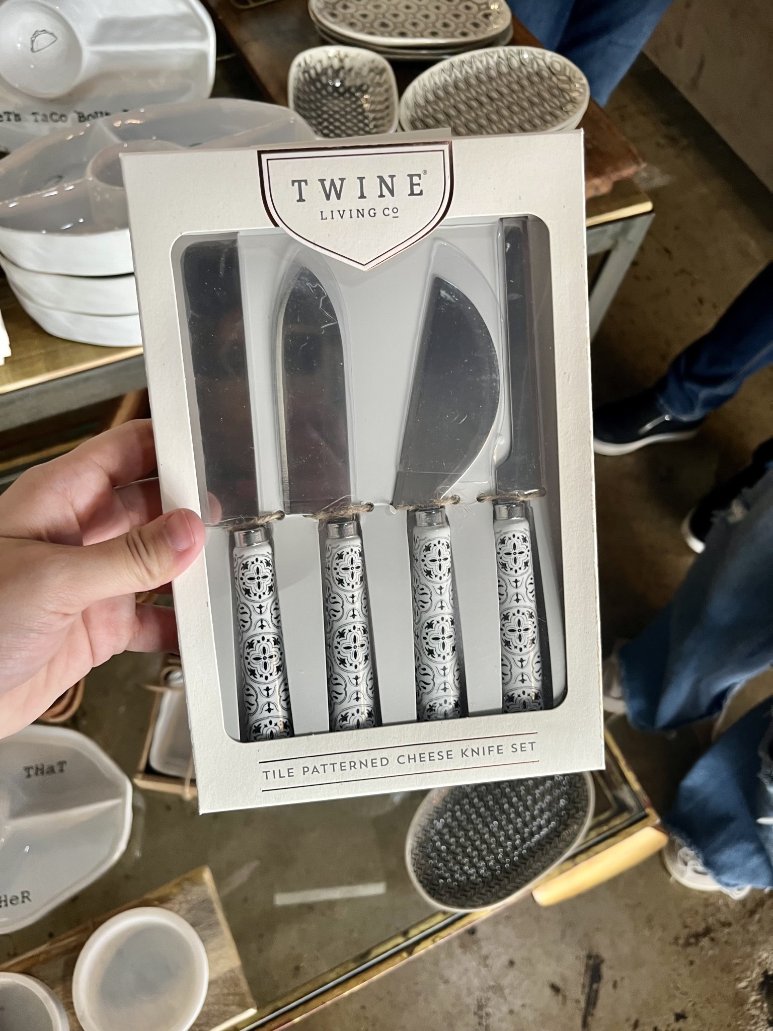 Twine Tiles ceramic cheese knife set - 501 Faire