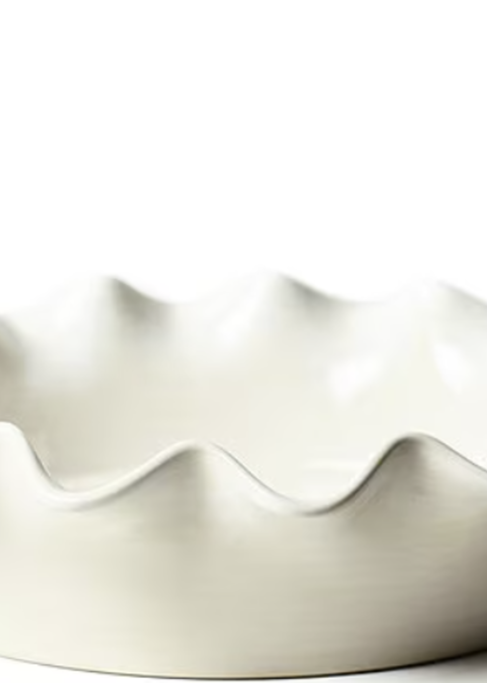 Coton Colors Signature Ruffle Pie Dish White
