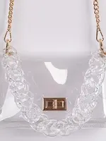 3AM Cross Chain Body Visibly Clear Clutch