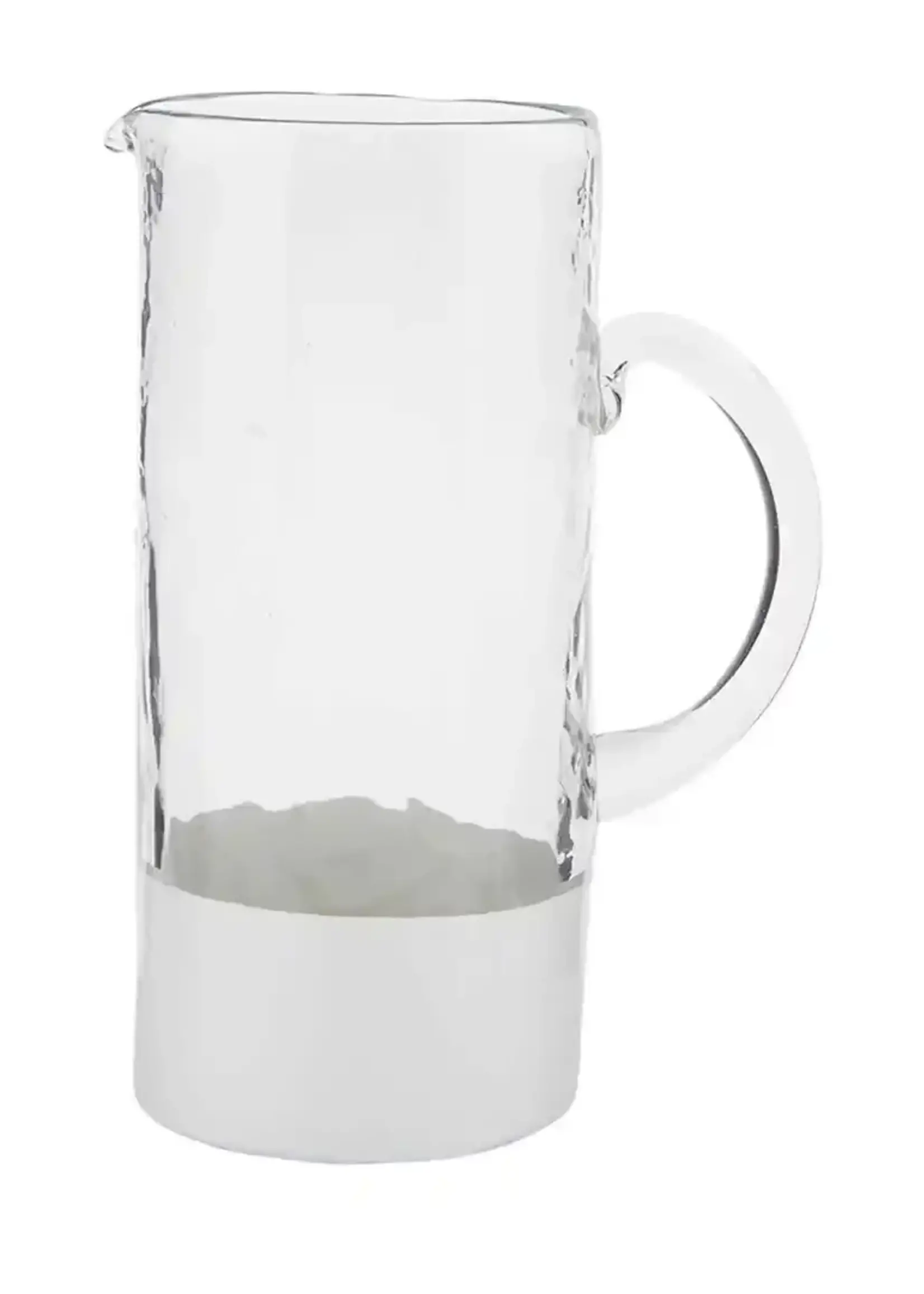 Mud Pie Two-Tone Glass Pitcher