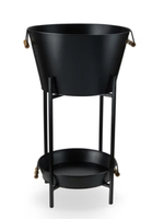 Twine BLACK BEVERAGE TUB WITH STAND & TRAY