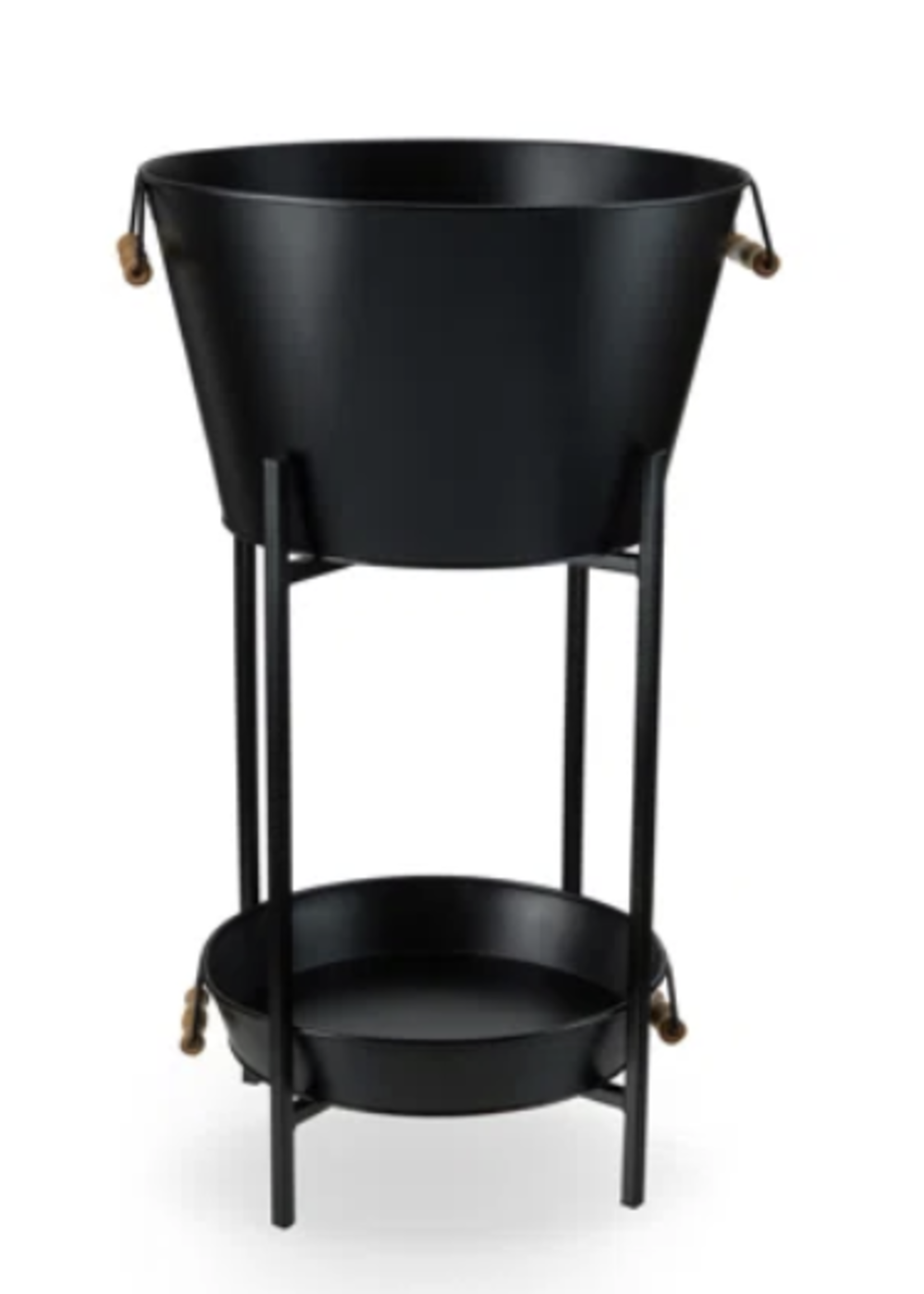 Twine BLACK BEVERAGE TUB WITH STAND & TRAY