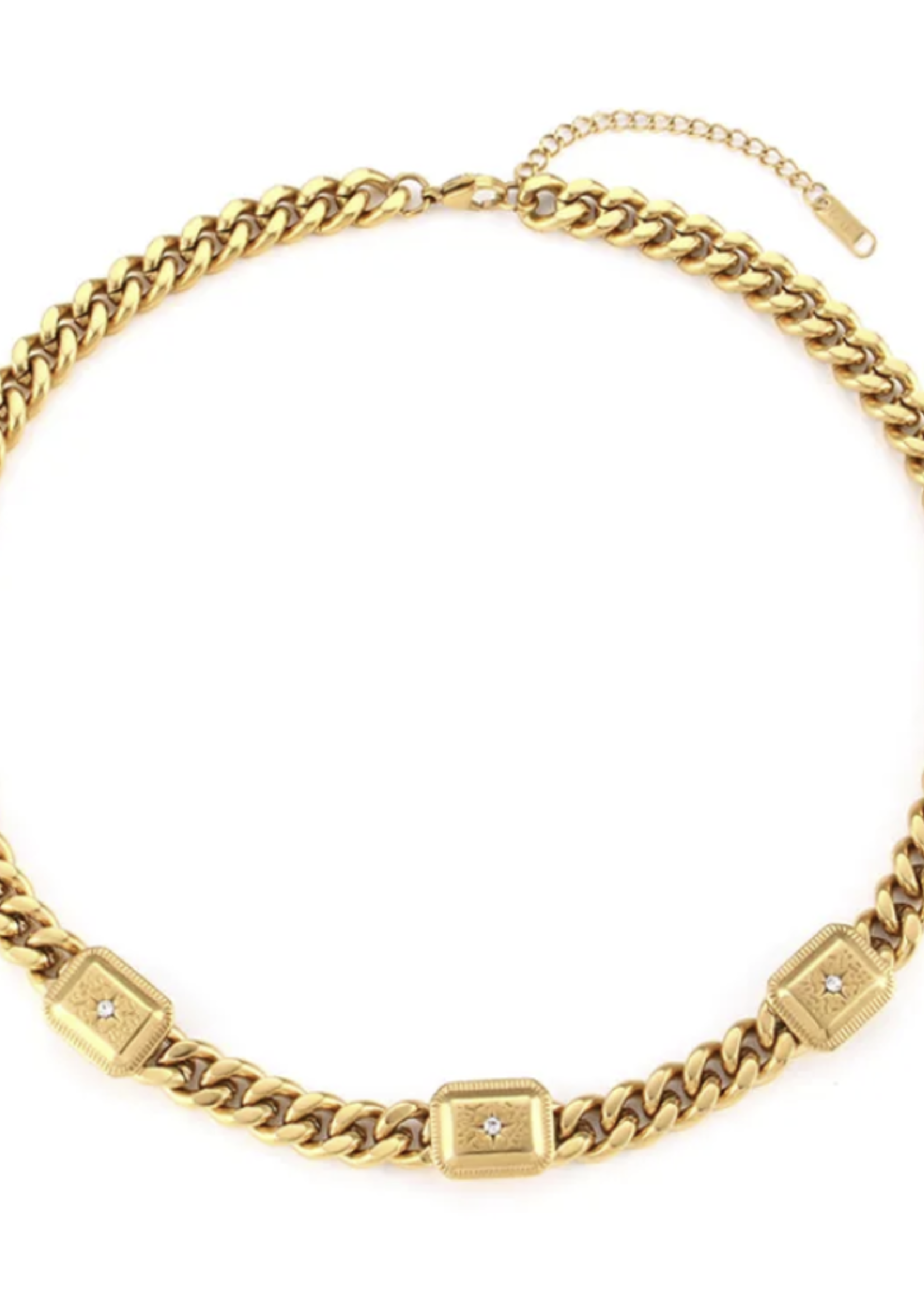 cmarie 3 Plate Gold Plated necklace
