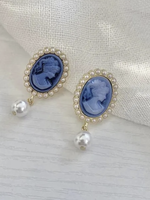 cmarie Blue Lady Gold Plated Earring