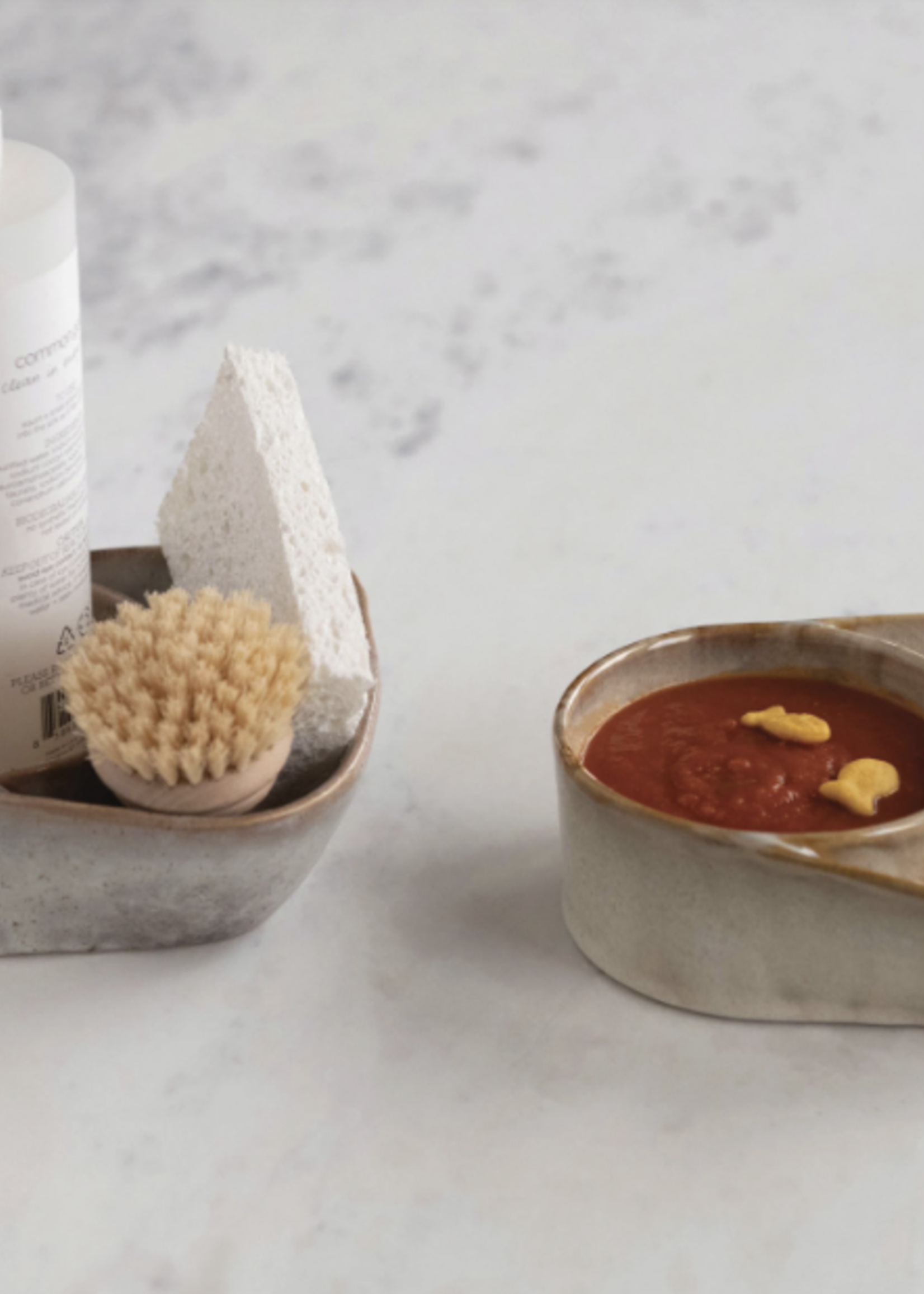 Creative Brands Stoneware Cracker and Soup Bowl