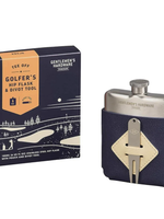 gentlemen's hardware golfer's hip flask & divot tool set