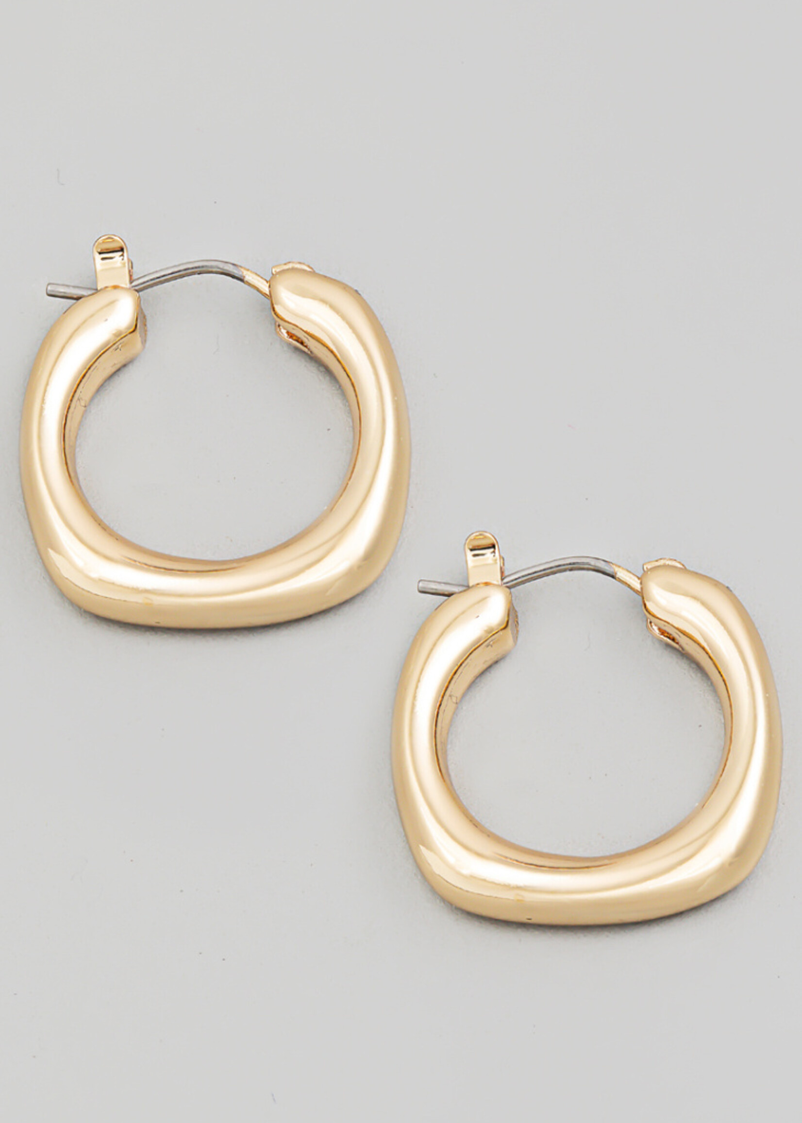 Fame Accessories GLD Square Earrings