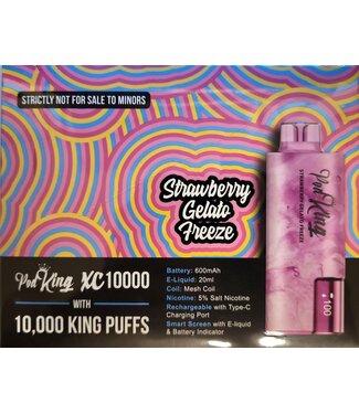 Pod King Strawberry Gelato Freeze Pod King XC 10,000 Puffs