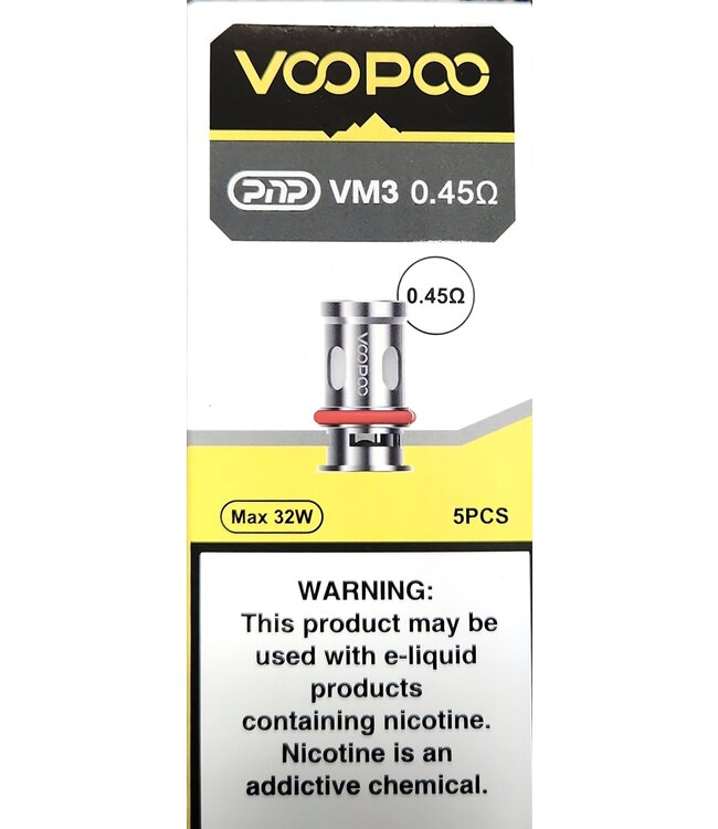 VooPoo PNP VM3 Coil 5 Pack 0.45 Ohms