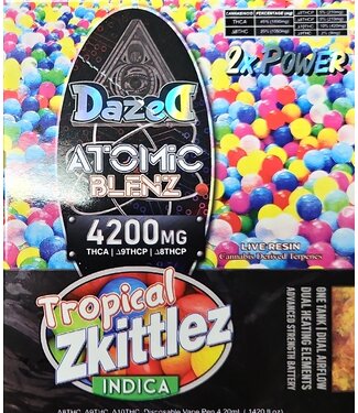 Dazed8 Dazed Atomic Blendz Tropical Zittlez THC-A Indica