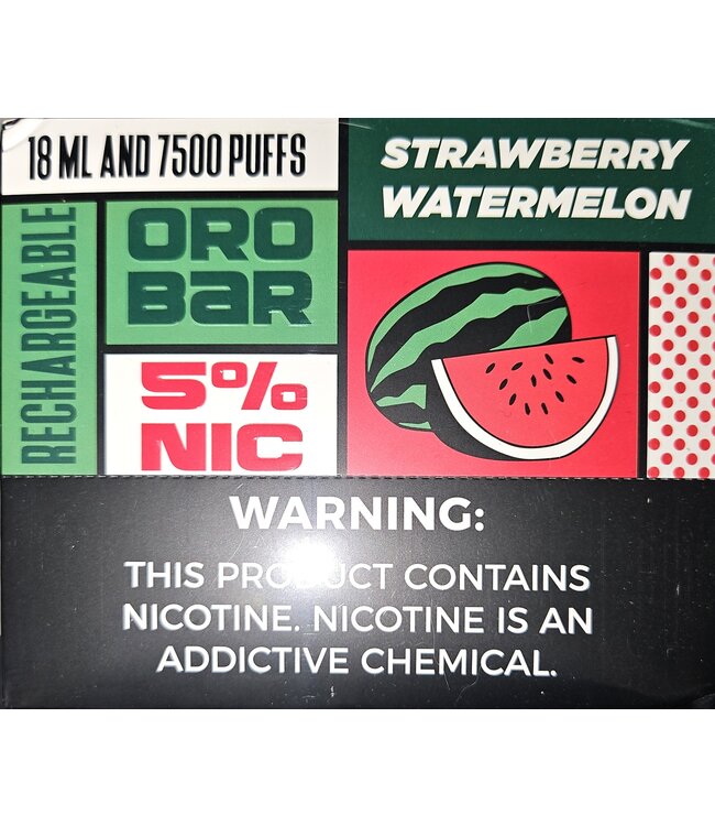 Strawberry Watermelon Oro Bar 7500 puff