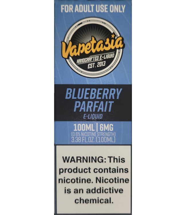 Vapetasia 100ml Blueberry Parfait 6mg