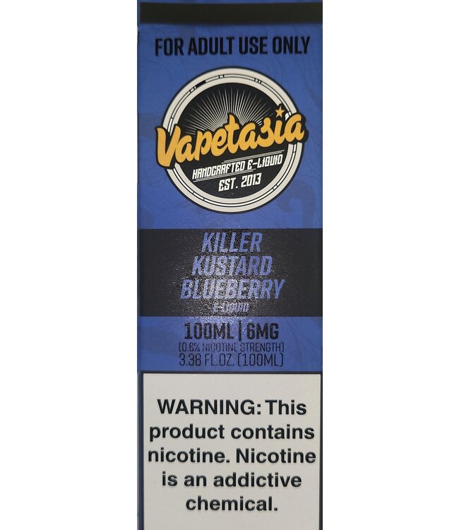 Vapetasia 100ml Killer Kustard Blueberry 6mg