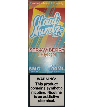 Cloud Nurdz Cloud Nurdz 100ml Strawberry Lemon Ice 6mg