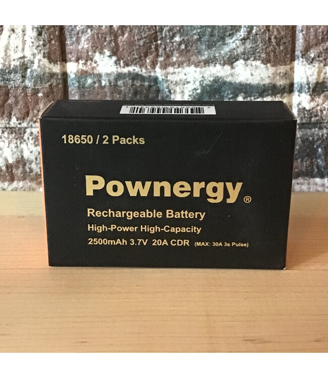 Pownergy Battery 18650 2500mAh 2 Pack