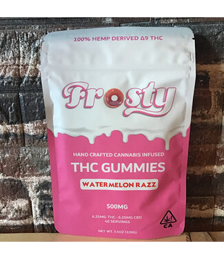 Frosty Hemp Co Watermelon Razz THC Gummies by Frosty Hemp Co 40 pack 25 MGEach