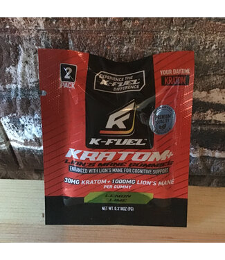K-Fuel Gummy Lemon Lime Kratom 30mg+1000mg Lions Maine Per Gummy