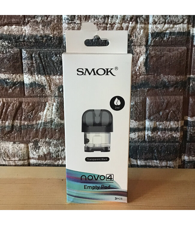Smok Novo 4 Replacement Pod- 3 Pack Transparent Black