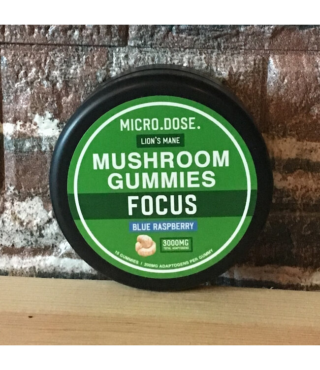 Micro Dose Mushroom Gummies Focus Blue Raspberry 3000mg