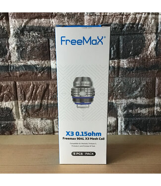 FreeMax FreeMax X3 Mesh Replacement Coils 5 Pack 0.15 Ohms