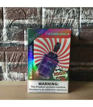 Smookah Smookah 2n1 Disposable Hookah Head 100k Casablanca