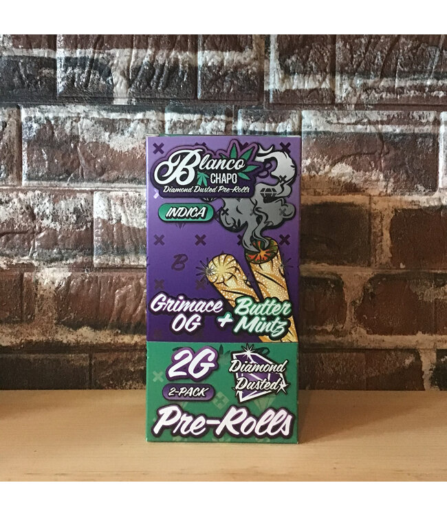 Chapo Blanco 2g Two Pack Pre-roll Grimace OG/Butter Mintz - Indica