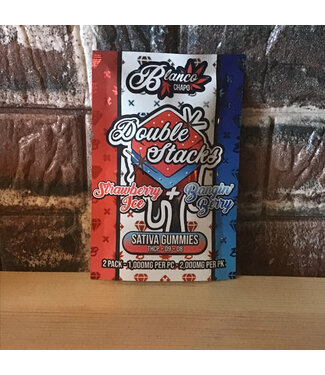 Chapo Blanco Double Stacks Strawberry Ice/Bangin Berry Sativa Gummies