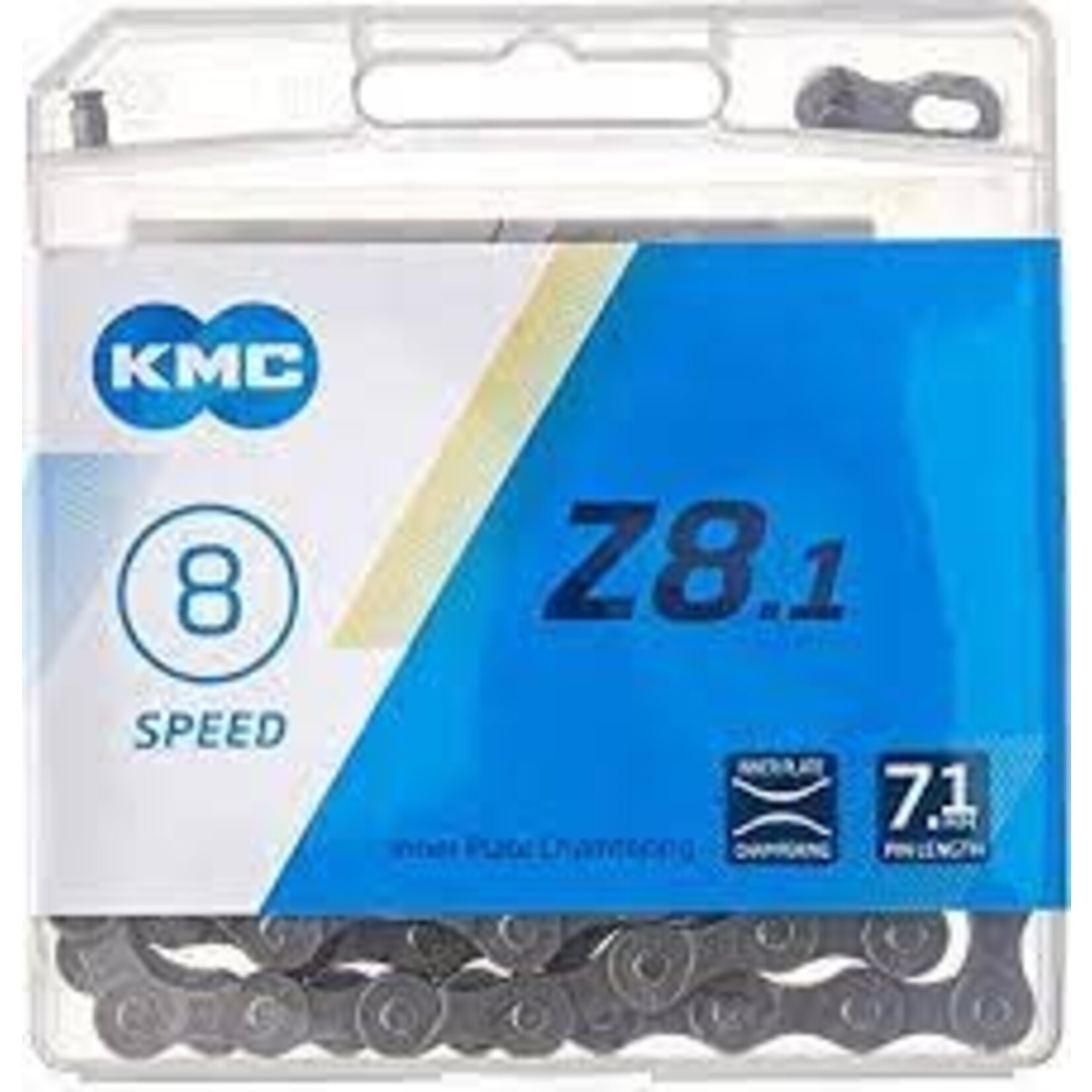 KMC KMC Z8.1 Chain - 8-Speed, 116 Links, Silver/Gray