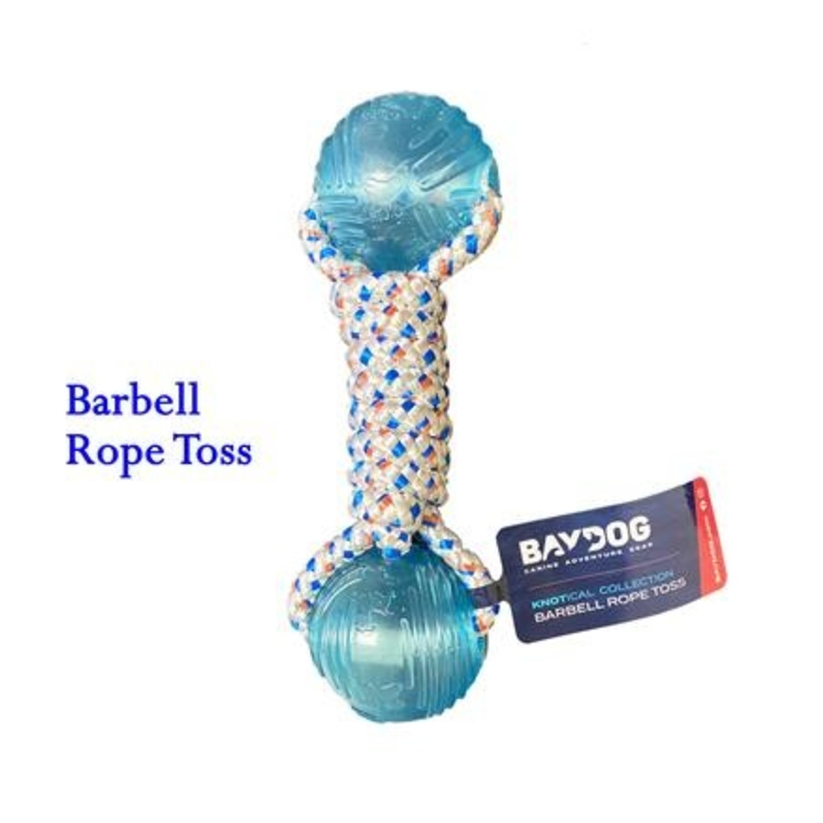 Baydog BAYDOG BARBELL ROPE TOSS TOY WHITE