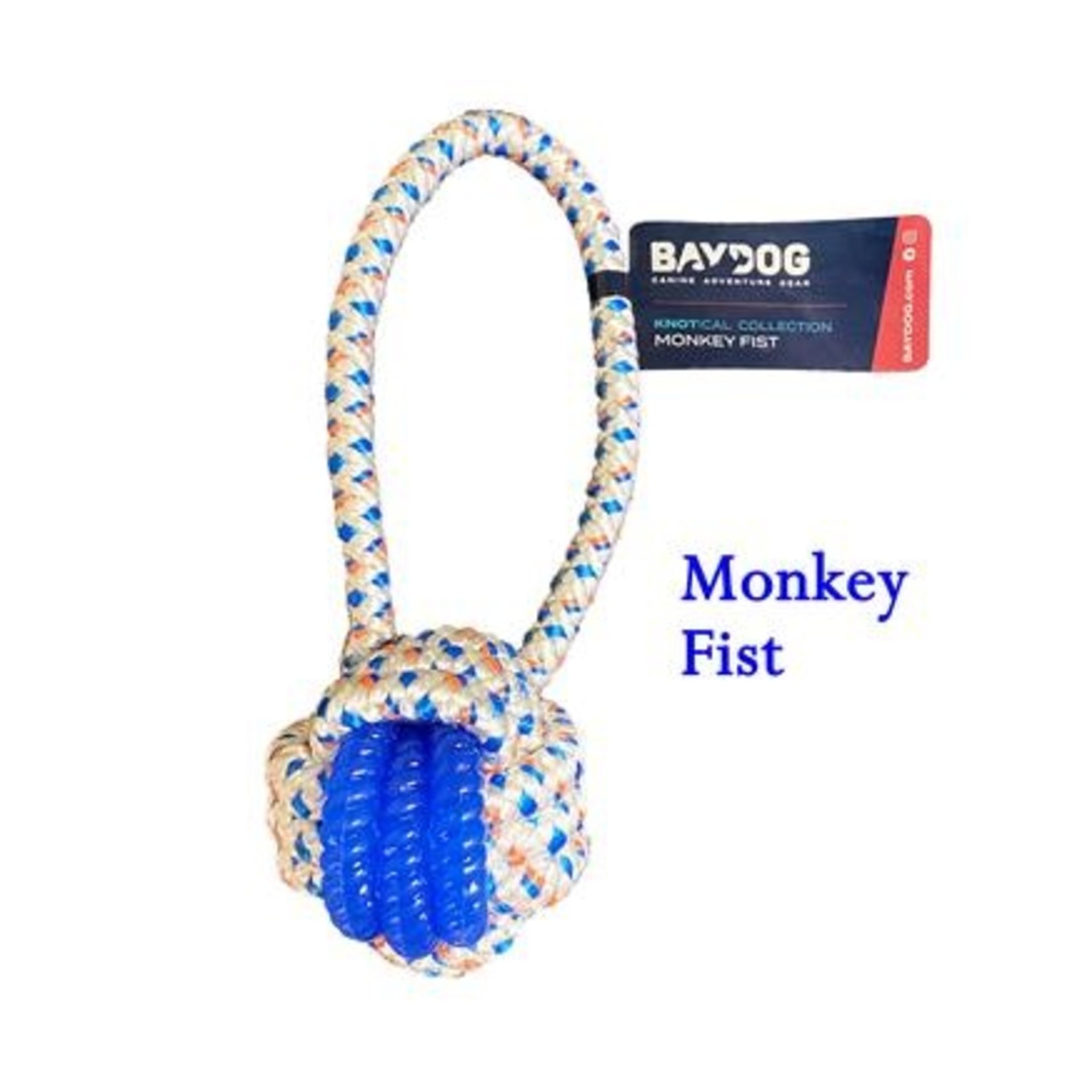 Baydog BAYDOG BARBELL ROPE TOSS TOY WHITE