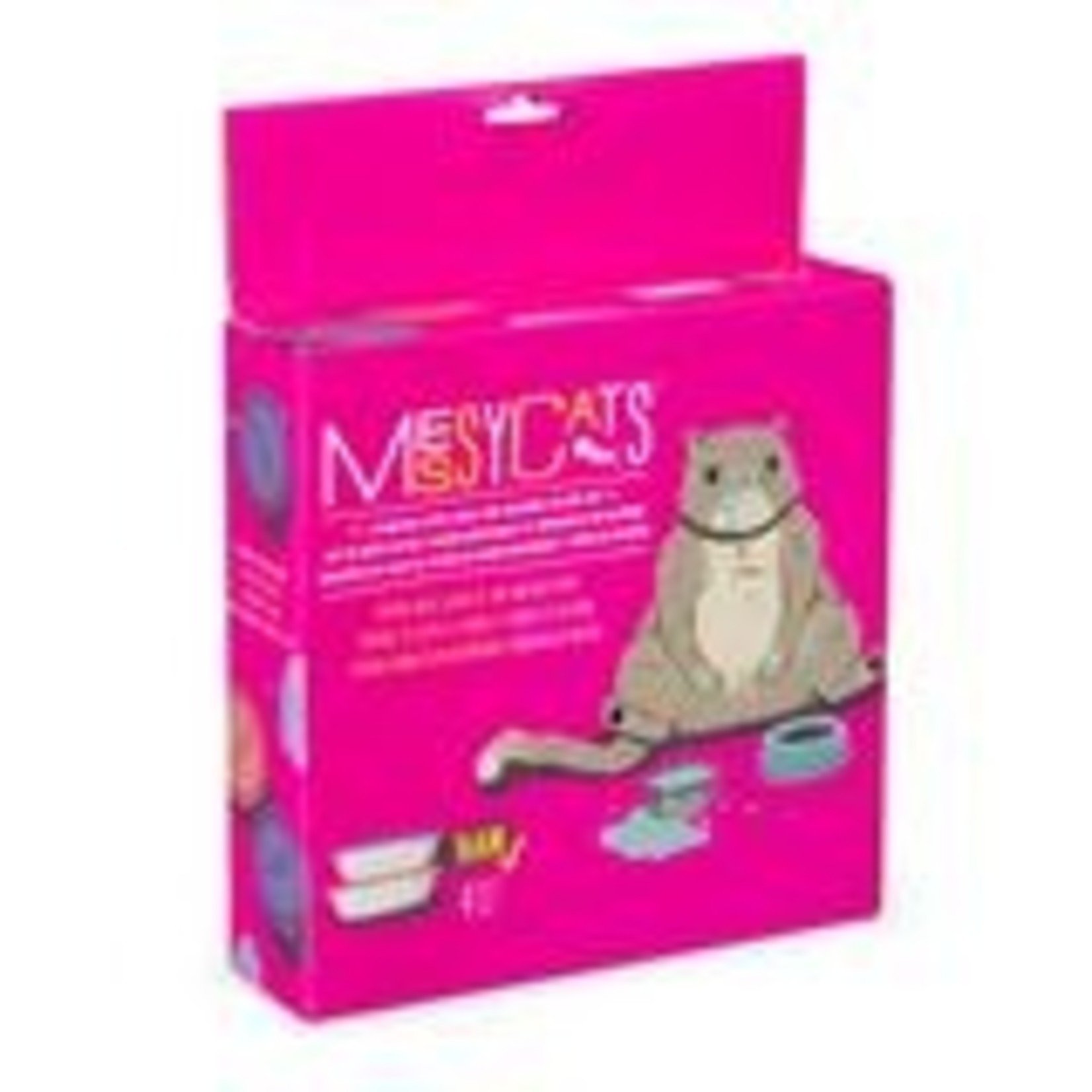 Messy Mutts MM CAT 4 PC BOX SET 2 SS BOWLS 2 SILICONE LIDS