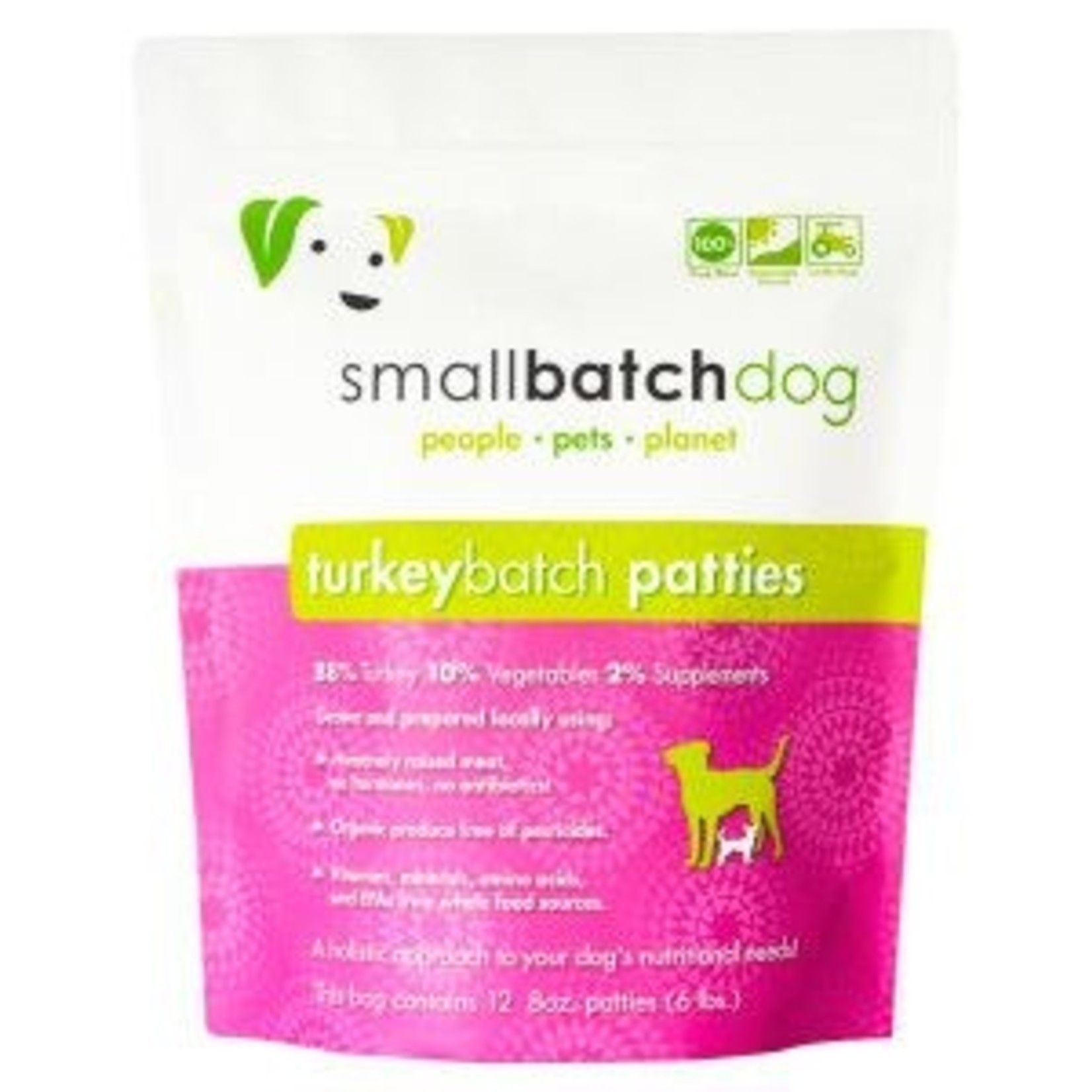 Small Batch FRZN DOG PATTIES TURKEY 6#