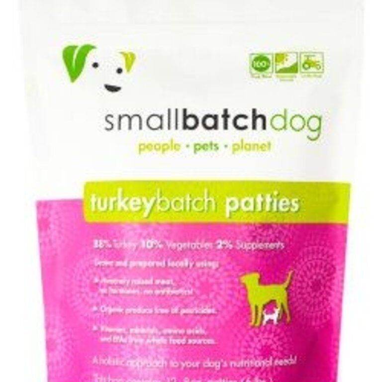 Small Batch FRZN DOG PATTIES TURKEY 6#