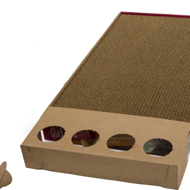 WW PETLINKS CORRUGATED CAT SCRATCHER W/ TOY